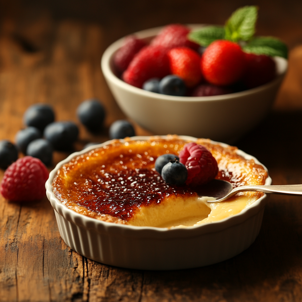 A comparison of crème brûlée and custard desserts