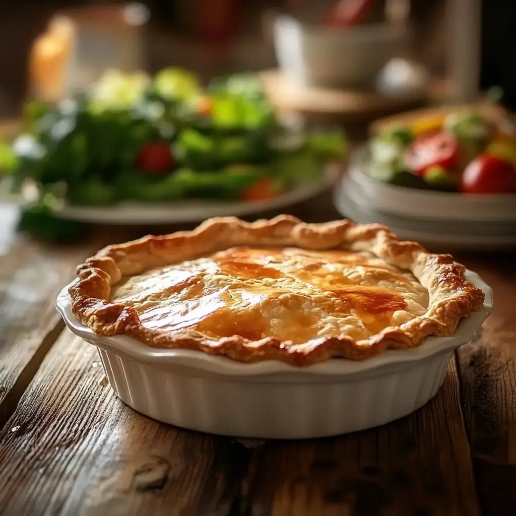 Golden Pillsbury chicken pot pie with flaky crust